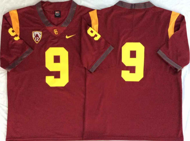 NCAA Men USC Trojans Red 9->ncaa teams->NCAA Jersey